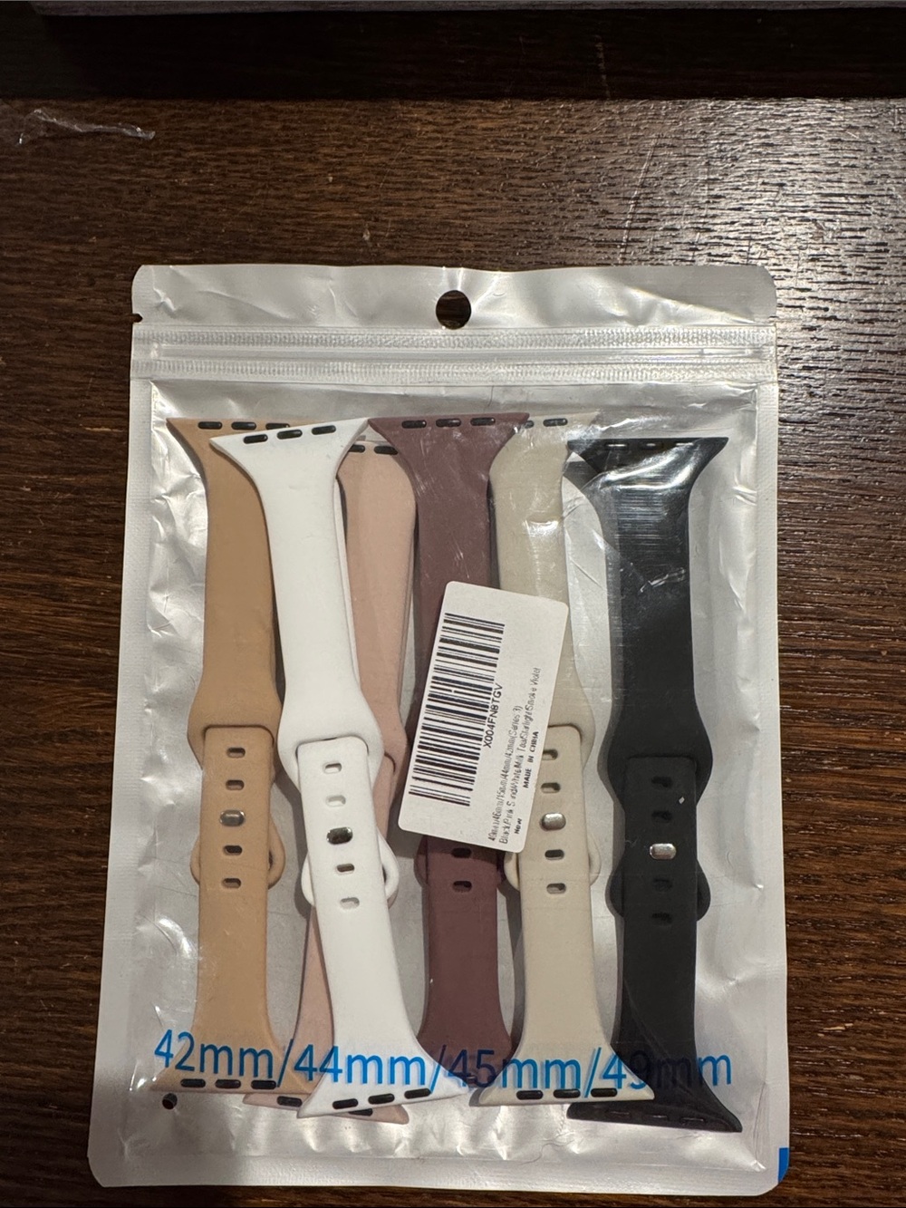 New Silicone Watch Bands 6- Pack for 42/44/45/49 mm Smartwatches - Multi Color